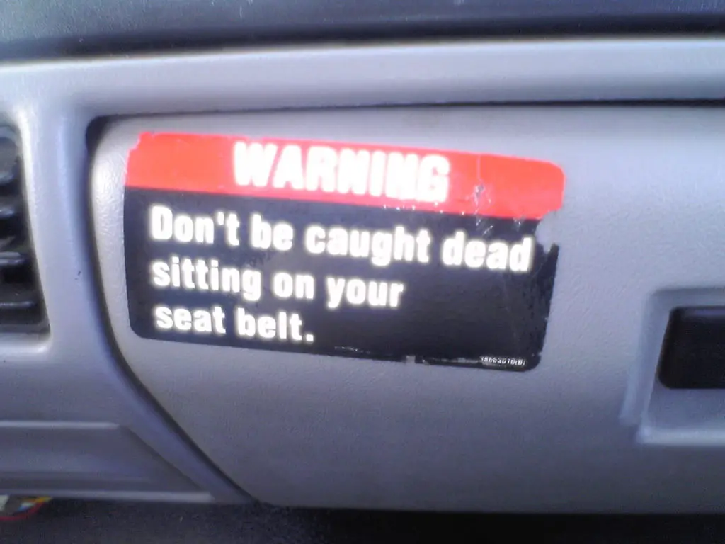 seat belt warning