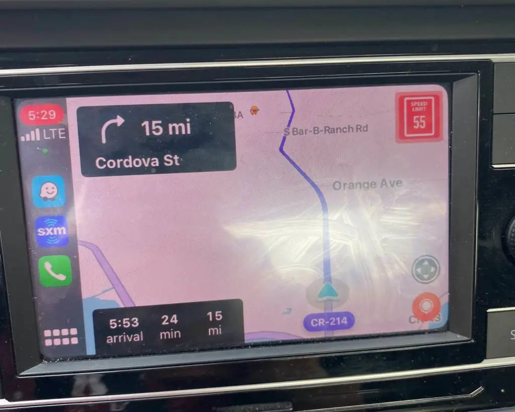 2019 VW Jetta infotainment screen with Carplay
