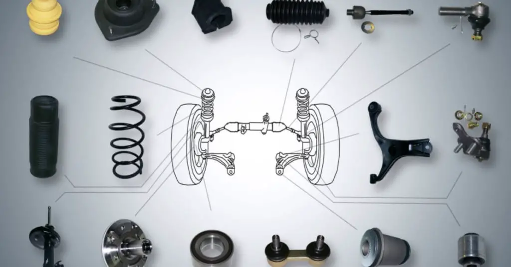 how many parts are in the car suspension?